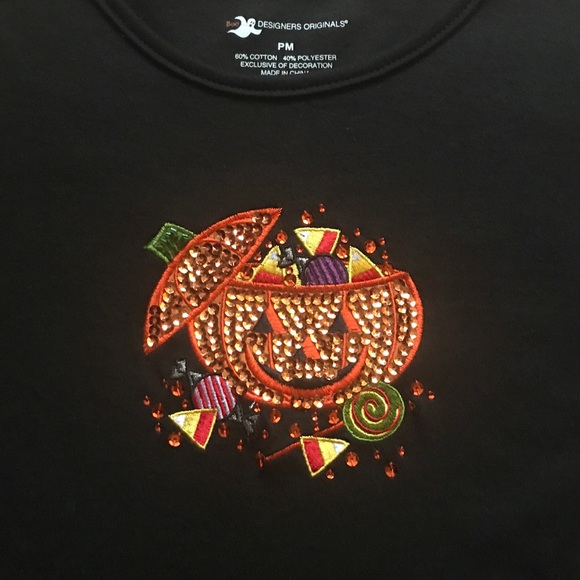 𝗡𝗘𝗪 🎃 Halloween Sequined Jack-o’-lantern Top - Picture 3 of 5